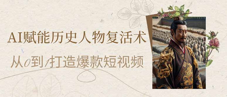 （14311期）AI赋能历史人物复活术：从0到1打造爆款短视频-掘金阁
