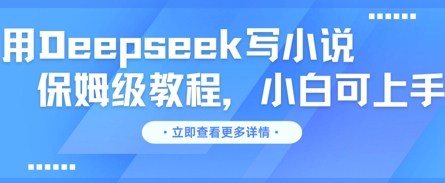 用Deepseek写小说，保姆级教程，小白可实操-掘金阁